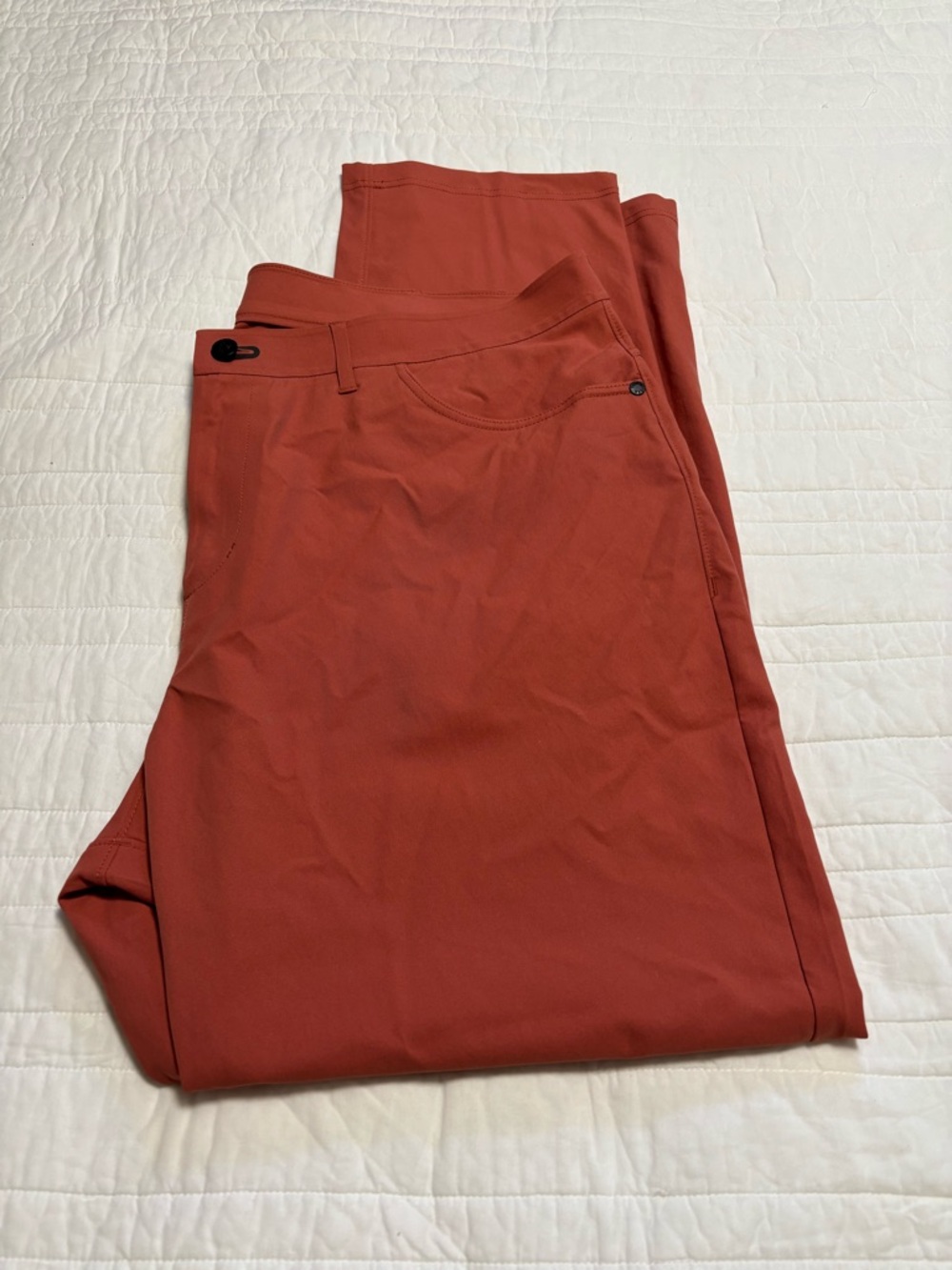Public Rec No Bull Dealmaker Chino Workday Pant Stretch RUST Orange Clay 42
